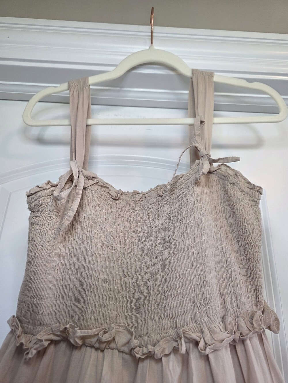 ✨Jacquie the Label Tan Tiered Sundress – Women’s Medium - Picture 3 of 13
